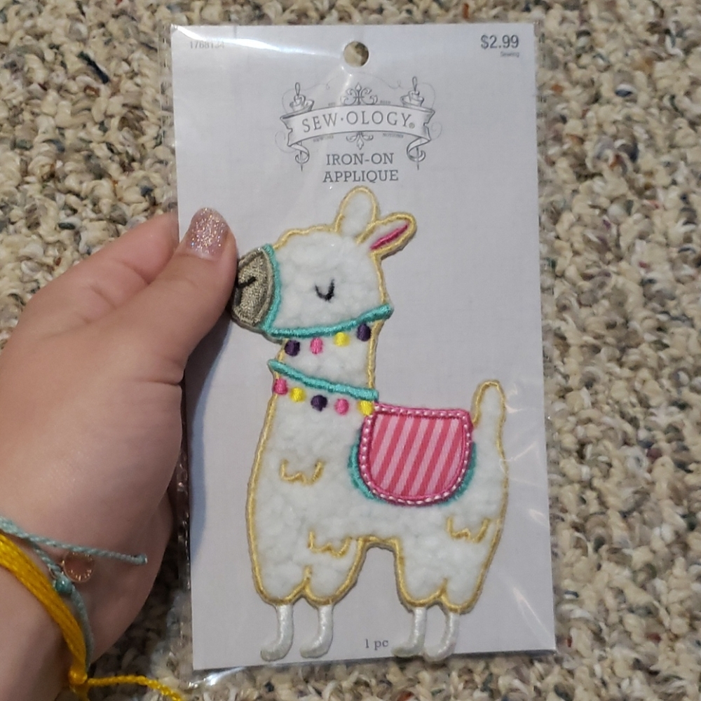 Llama iron on patch